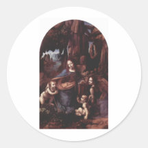 Virgin of the Rocks Round Sticker