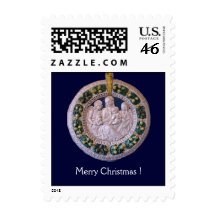 VIRGIN WITH CHILD AND SAINTS Round Postage