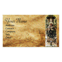 VIRGIN WITH CHILD MONOGRAM Parchment Business Card Templates