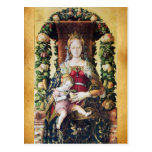 VIRGIN WITH CHILD , Parchment Post Cards