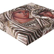 Virgina Mary with Christ Child Greek ICON Canvas Prints