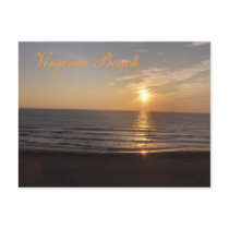 Virginia Beach at sunset postcards