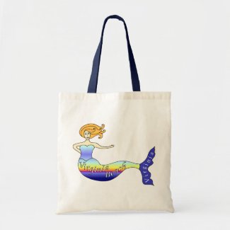 Virginia Beach Mermaid Canvas Bags