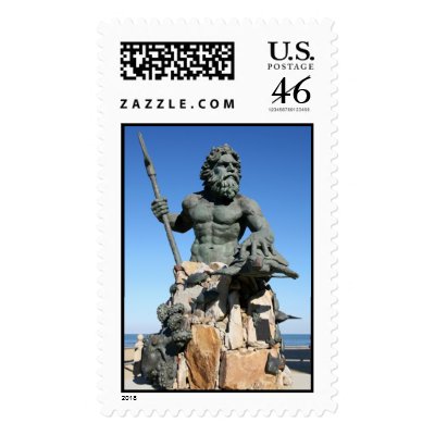 Virginia Beach Poseidon Stamp by arnaudin