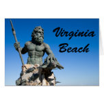 Virginia Beach Poseidon Statue Card w Black Text