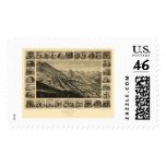 Virginia City, NV Panoramic Map - 1861 Stamp