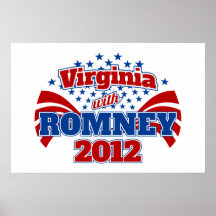 Virginia con Romney 2012 Poster