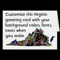 Virginia Customize Colorful card how you like