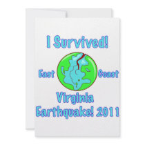 Virginia Earthquake of 2011 Personalized Invite