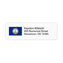 Virginia Flag Address Label