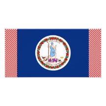 Virginia Flag Custom Photo Card