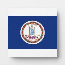 Virginia Flag Display Plaque