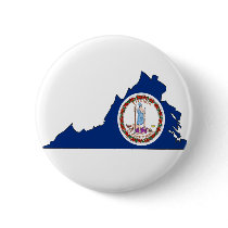 Virginia Flag Map Pinback Button