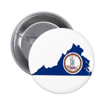 Virginia Flag Map Pinback Button