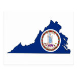 Virginia Flag Map Post Card