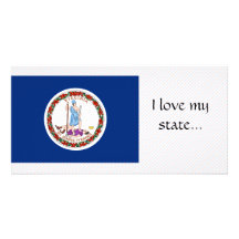 Virginia Flag Personalized Photo Card