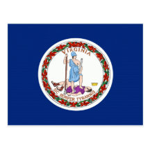Virginia Flag Postcards