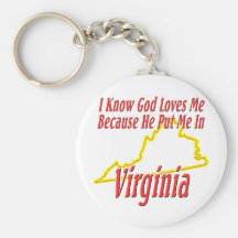 Virginia - God Loves Me Keychains