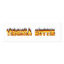 Virginia hottie fire and flames business card templates