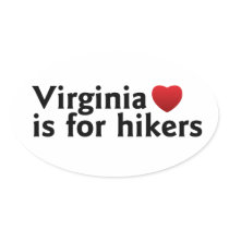 Virginia is for hikers! stickers