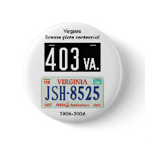 Virginia license plate centennial buttons
