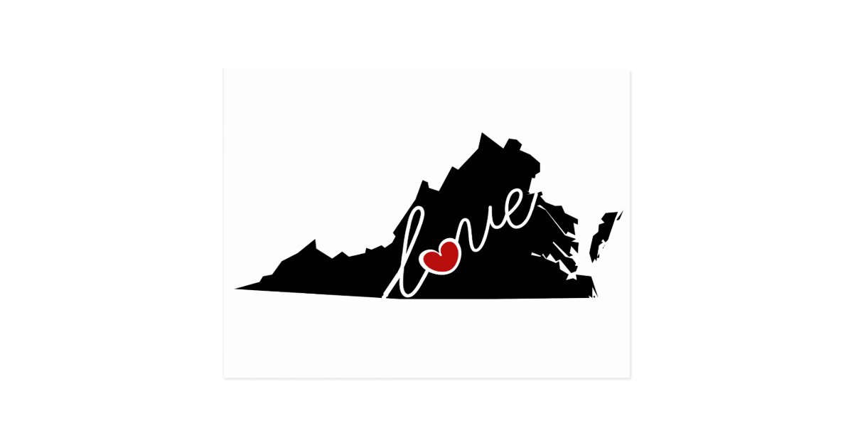 Virginia Love! Gifts for VA Lovers Postcard Zazzle