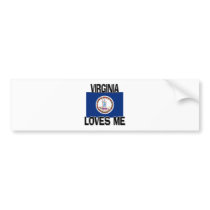 Virginia Loves Me bumper stickers