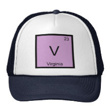 Virginia Name Chemistry Element Periodic Table Mesh Hat