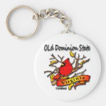 Virginia "Old Dominion State" Cardinal Key Chains