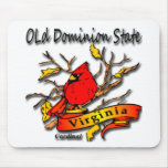Virginia "Old Dominion State" Cardinal mousepads