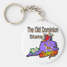 Virginia Old Dominion State Hound Dogwood Cardinal Keychains
