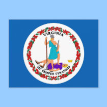 Virginia State Flag Postcard by deesbasenjis Virginia State Flag Postcard