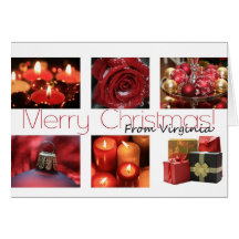 Virginia State specific card winter collage