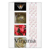 Virginia State specific card winter collage