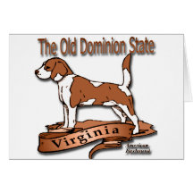Virginia The Old Dominion State Dog Greeting Cards