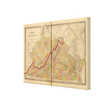 Virginia, West Virginia Stretched Canvas Print