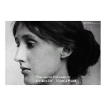 Virginia Woolf "Find Peace" Wisdom Quote Posters posters