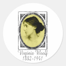 Virginia Woolf Round Sticker