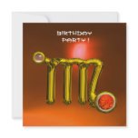 VIRGO AGATE, bright yellow orange grey Custom Invite