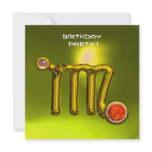 VIRGO AGATE, bright yellow topaz orange grey Custom Invitation