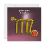 VIRGO AGATE, bright yellow topaz orange grey pink Custom Invites