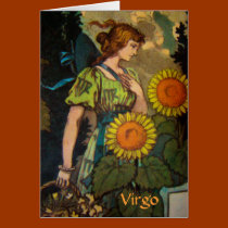 'Virgo" Astrology Sign Card cards