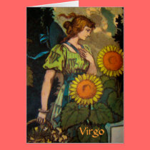'Virgo" Astrology Sign Card