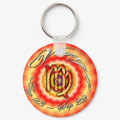 VIRGO Aug 23 - Sep 22 Keychain by zodiacKeychains