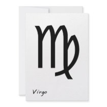 Virgo B&W Custom Invitations