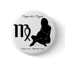 Virgo Constellation/Zodiac Button