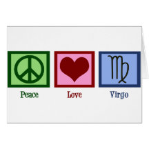 Virgo del amor de la paz tarjetón
