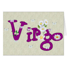 Virgo Flowers Cards