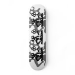 Virgo in black skate board deck