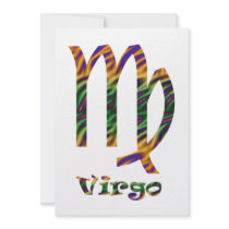 Virgo Psychedelic Personalized Invite